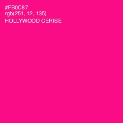 #FB0C87 - Hollywood Cerise Color Image