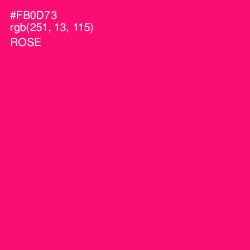 #FB0D73 - Rose Color Image
