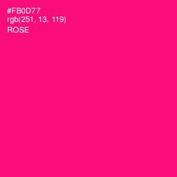#FB0D77 - Rose Color Image