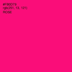 #FB0D79 - Rose Color Image