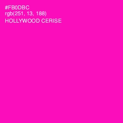 #FB0DBC - Hollywood Cerise Color Image