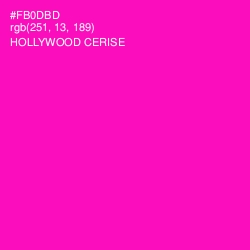 #FB0DBD - Hollywood Cerise Color Image