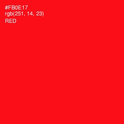 #FB0E17 - Red Color Image