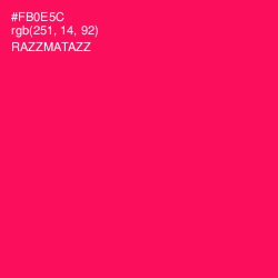 #FB0E5C - Razzmatazz Color Image