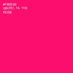 #FB0E6E - Rose Color Image