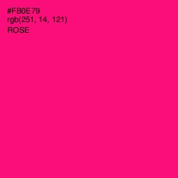 #FB0E79 - Rose Color Image