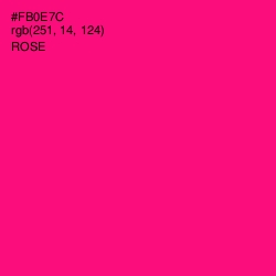 #FB0E7C - Rose Color Image