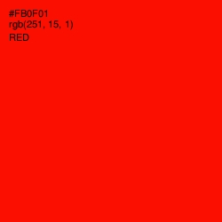 #FB0F01 - Red Color Image
