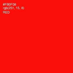 #FB0F08 - Red Color Image