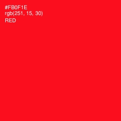 #FB0F1E - Red Color Image