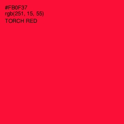 #FB0F37 - Torch Red Color Image