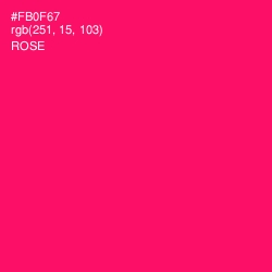 #FB0F67 - Rose Color Image