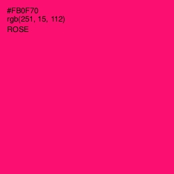 #FB0F70 - Rose Color Image
