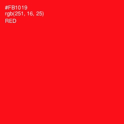 #FB1019 - Red Color Image