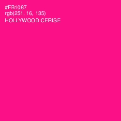 #FB1087 - Hollywood Cerise Color Image