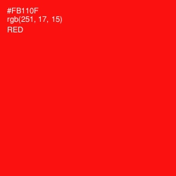 #FB110F - Red Color Image