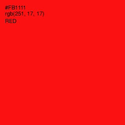 #FB1111 - Red Color Image