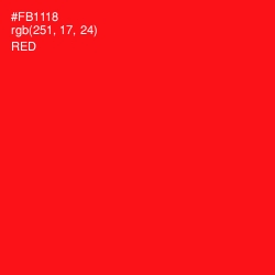 #FB1118 - Red Color Image