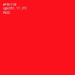 #FB111B - Red Color Image