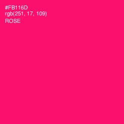 #FB116D - Rose Color Image