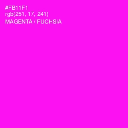 #FB11F1 - Magenta / Fuchsia Color Image