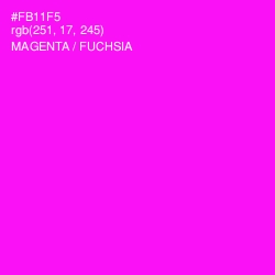 #FB11F5 - Magenta / Fuchsia Color Image