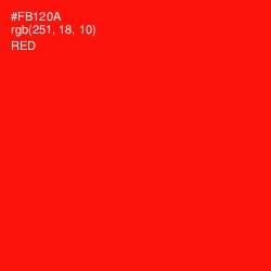 #FB120A - Red Color Image