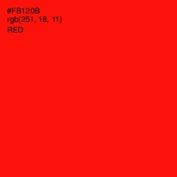 #FB120B - Red Color Image