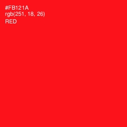 #FB121A - Red Color Image