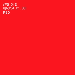#FB151E - Red Color Image