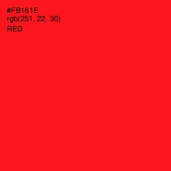 #FB161E - Red Color Image