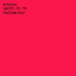 #FB164C - Razzmatazz Color Image
