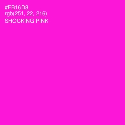 #FB16D8 - Shocking Pink Color Image