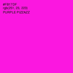 #FB17DF - Purple Pizzazz Color Image