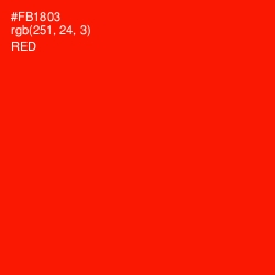 #FB1803 - Red Color Image