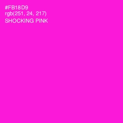 #FB18D9 - Shocking Pink Color Image