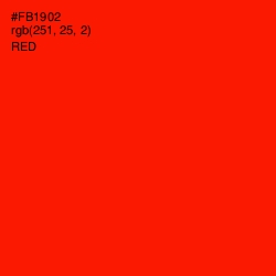 #FB1902 - Red Color Image