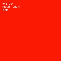 #FB1904 - Red Color Image