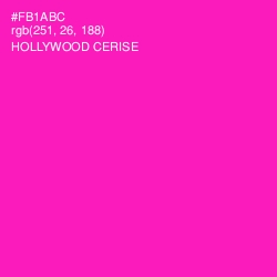 #FB1ABC - Hollywood Cerise Color Image