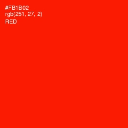 #FB1B02 - Red Color Image