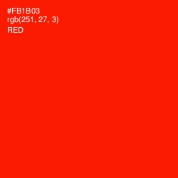 #FB1B03 - Red Color Image