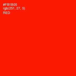 #FB1B05 - Red Color Image