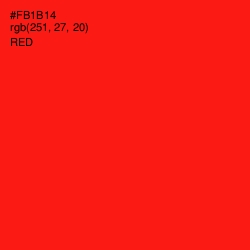 #FB1B14 - Red Color Image