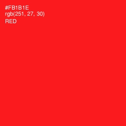 #FB1B1E - Red Color Image