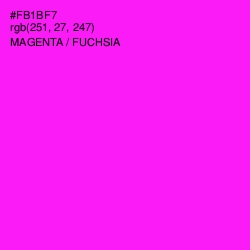 #FB1BF7 - Magenta / Fuchsia Color Image