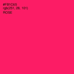 #FB1C65 - Rose Color Image