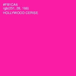 #FB1CA6 - Hollywood Cerise Color Image