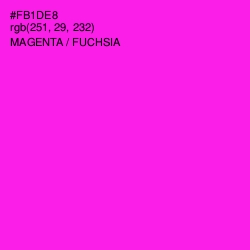 #FB1DE8 - Magenta / Fuchsia Color Image