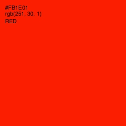 #FB1E01 - Red Color Image