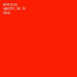 #FB1E03 - Red Color Image